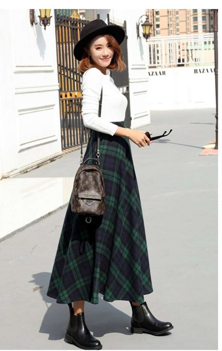 クラシック プリーツ チェックスカート