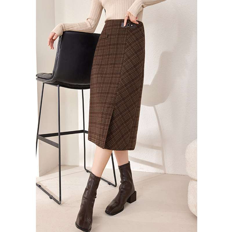 チェックスカート クラシカルチェック柄 ミディフレアスカート