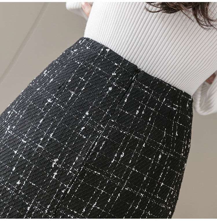 チェックスカート シンプル ツイード ミニスカート