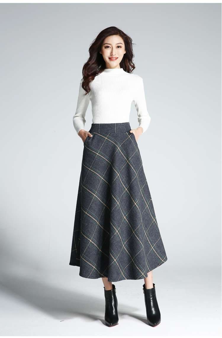 クラシック プリーツ チェックスカート