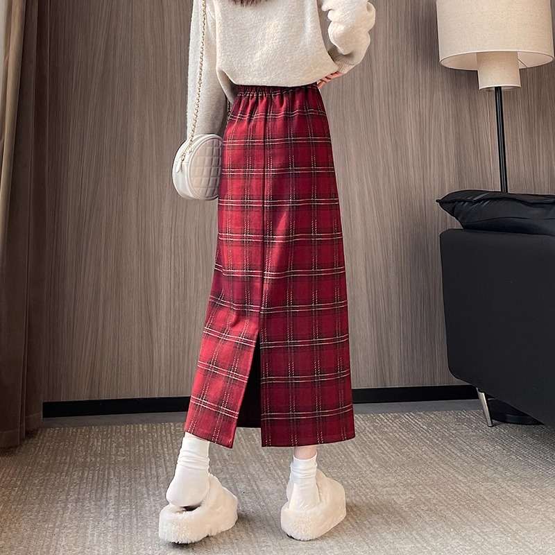 チェックスカート クラシカルチェックロングスカート