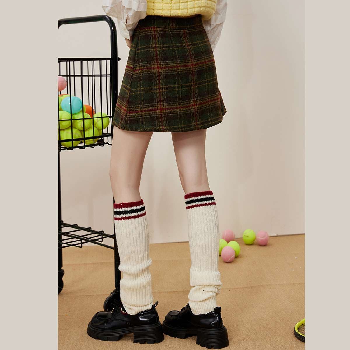 チェックスカート レトロチェックミニスカート