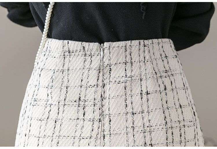 チェックスカート シンプル ツイード ミニスカート