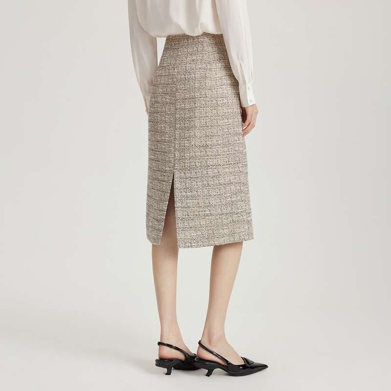 ツイード風チェックスカートのチェックスカート