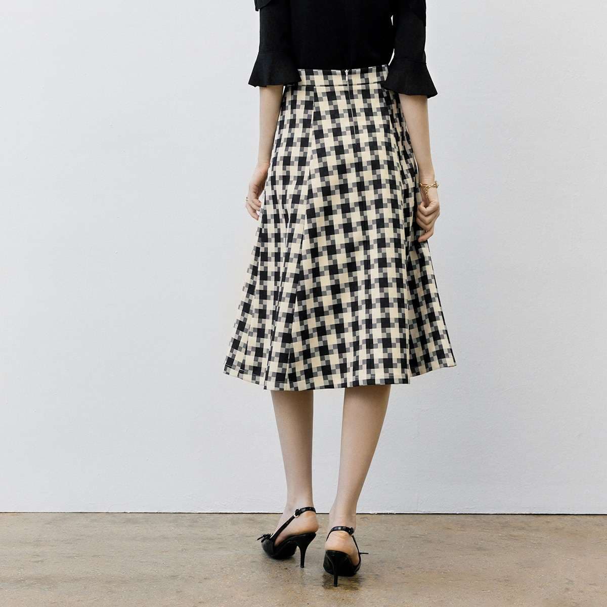 クラシカルプリーツチェックスカート