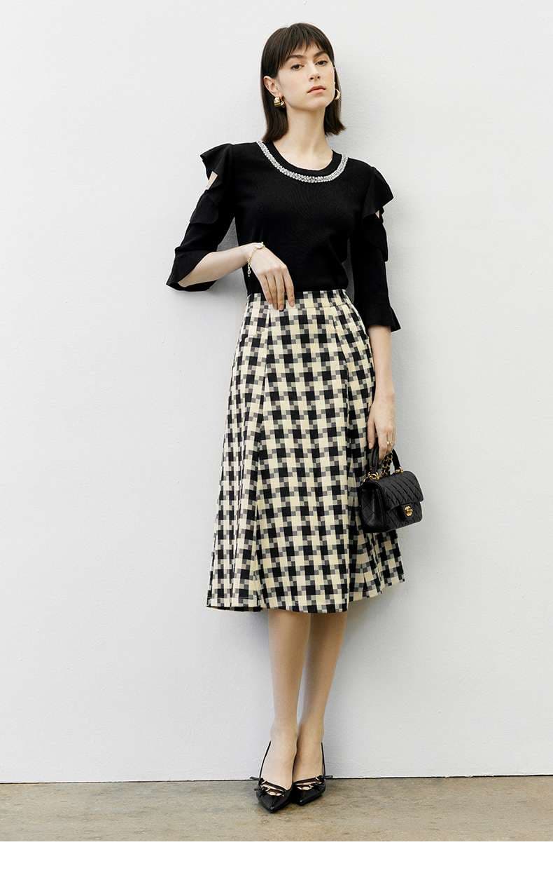 クラシカルプリーツチェックスカート