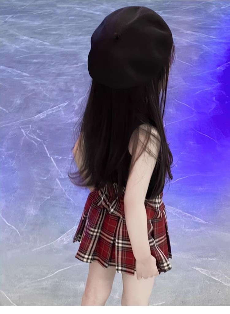 プリーツギャザーチェックスカート