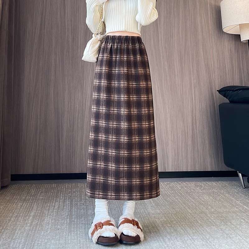 チェックスカート クラシカルチェックロングスカート