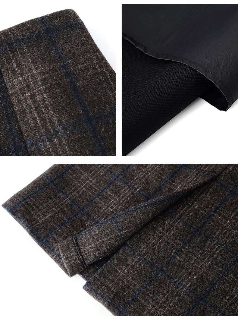 大人の余裕を引き立てる格子柄ロングスカート