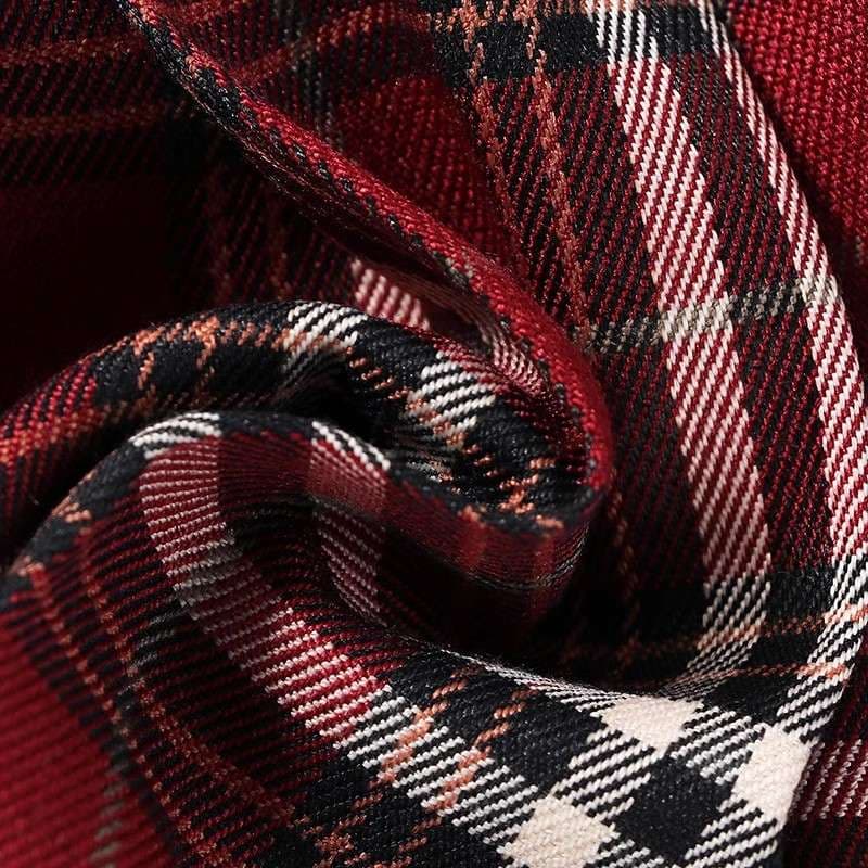 プリーツギャザーチェックスカート