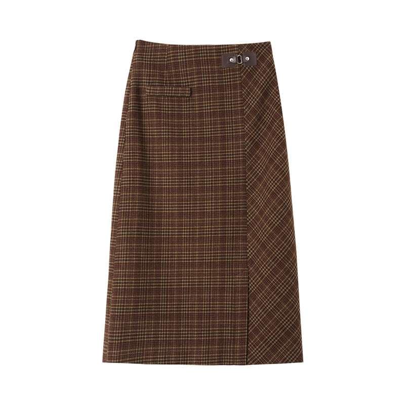 チェックスカート クラシカルチェック柄 ミディフレアスカート