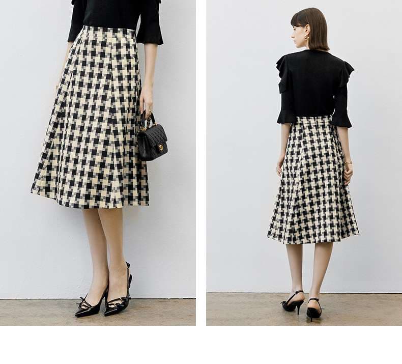 クラシカルプリーツチェックスカート