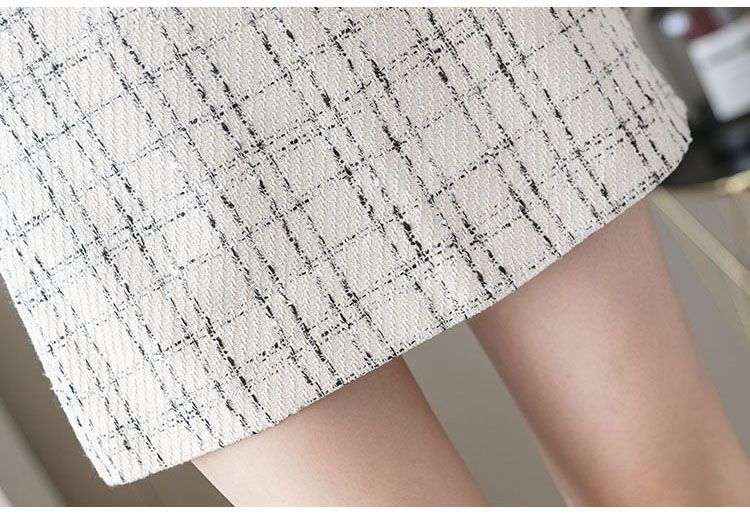 チェックスカート シンプル ツイード ミニスカート