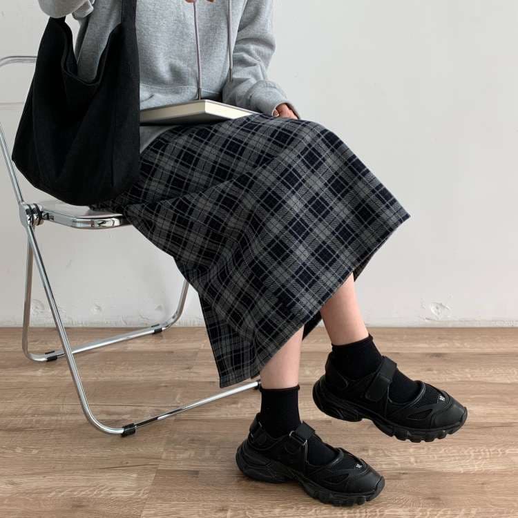 クラシック ロング丈 チェックスカート