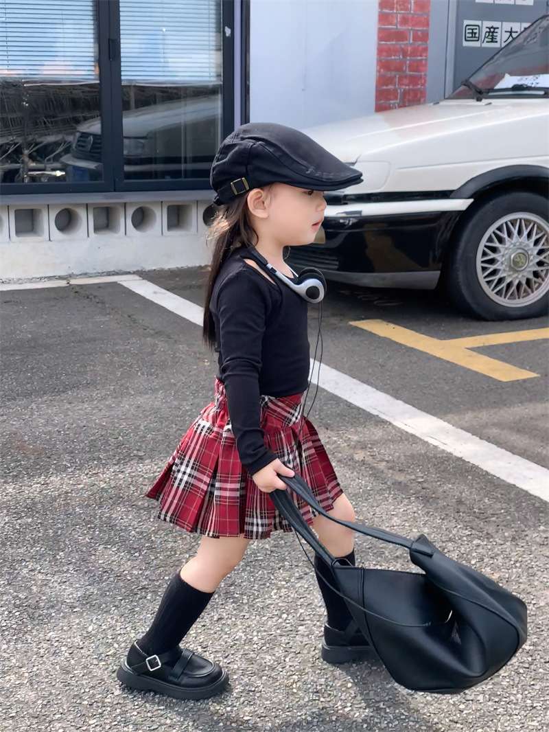 プリーツチェックスカート