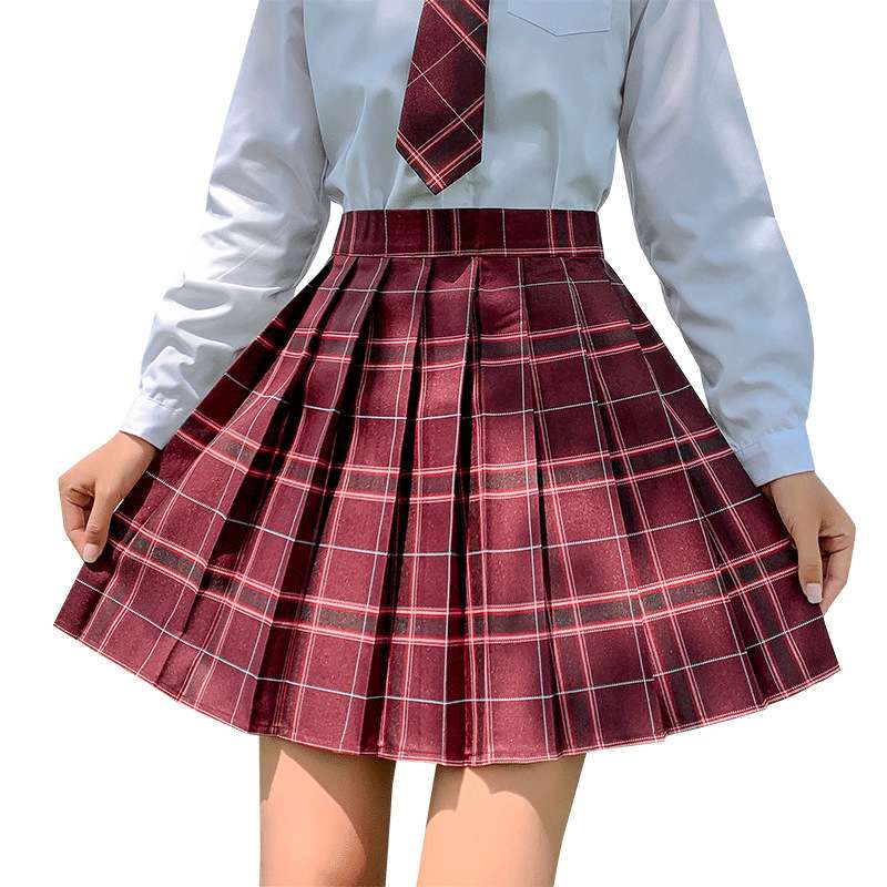 チェックスカート プリーツ チェック制服スカート