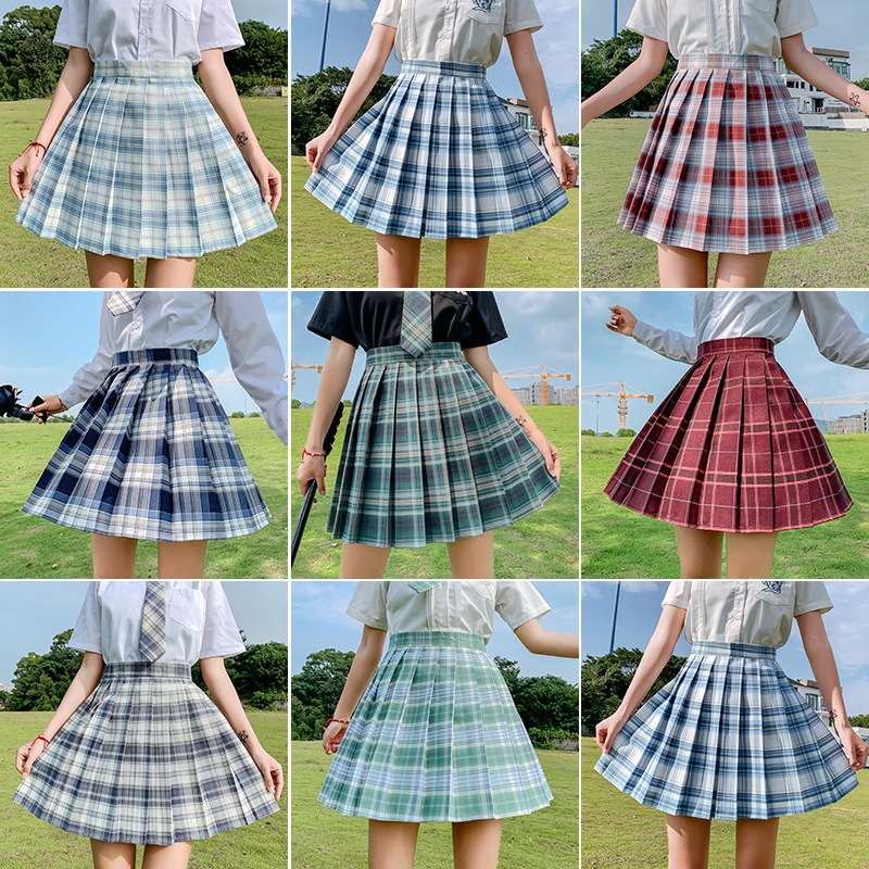 チェックスカート プリーツ チェック制服スカート