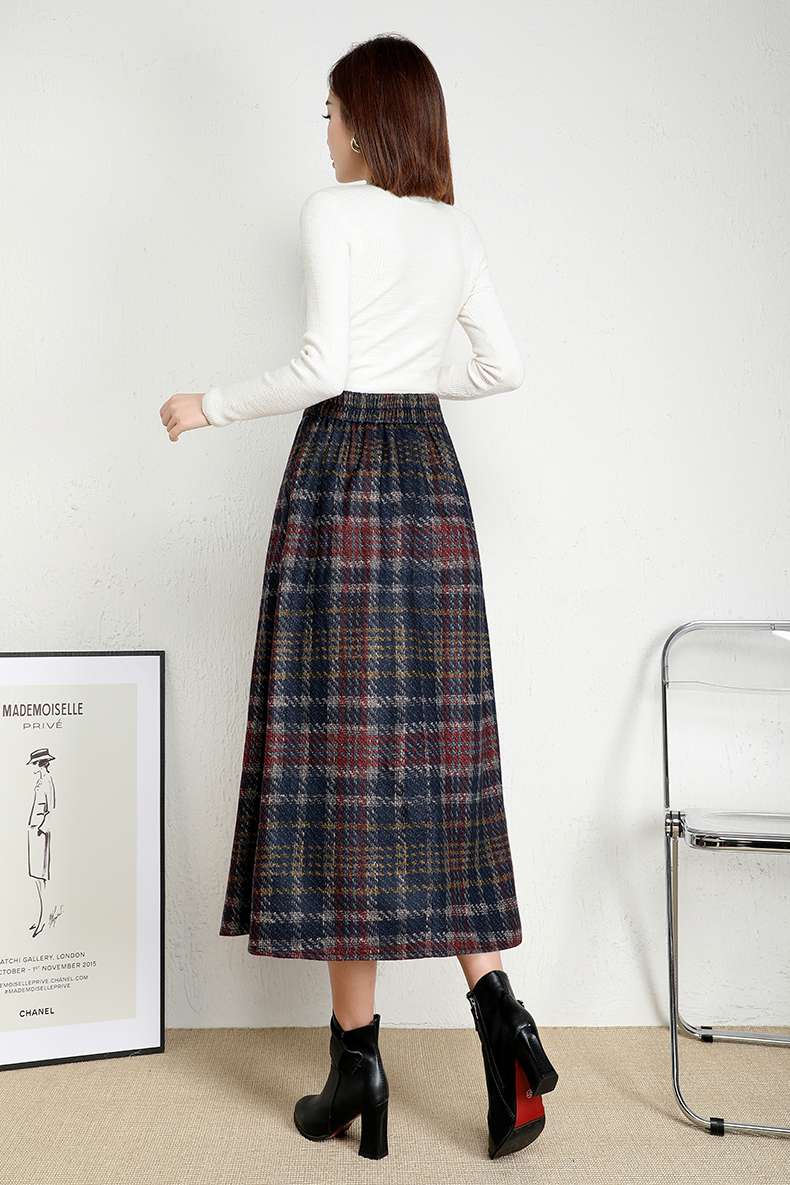 なめらか上質チェックスカート