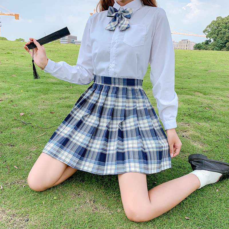 チェックスカート プリーツ チェック制服スカート