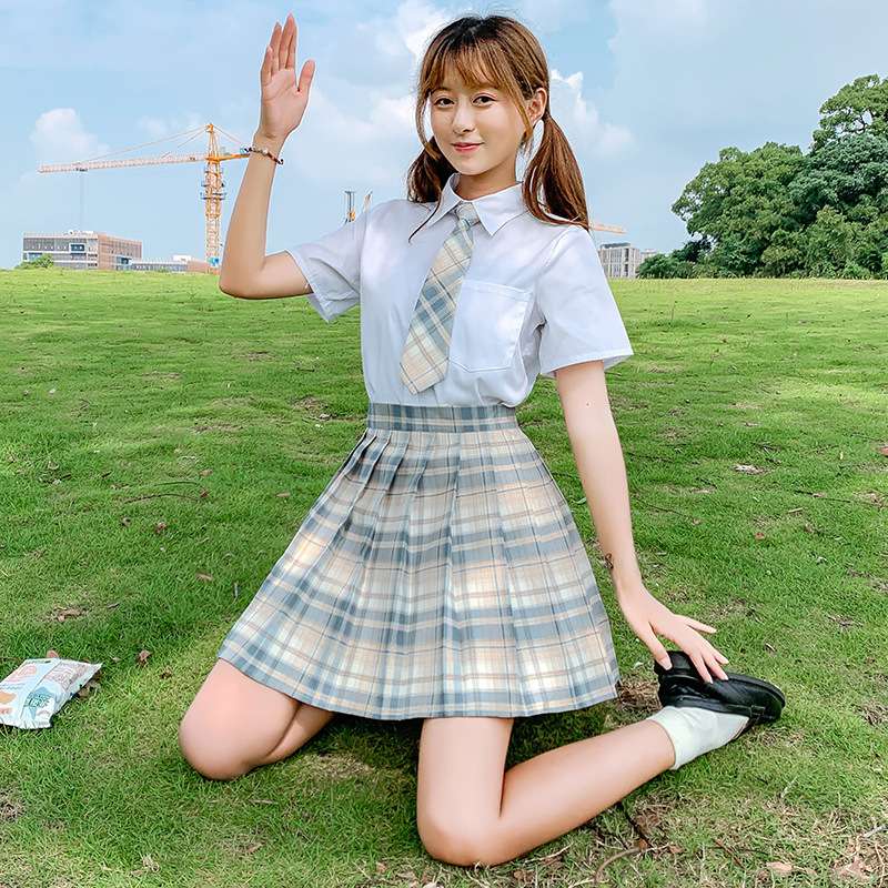チェックスカート プリーツ チェック制服スカート