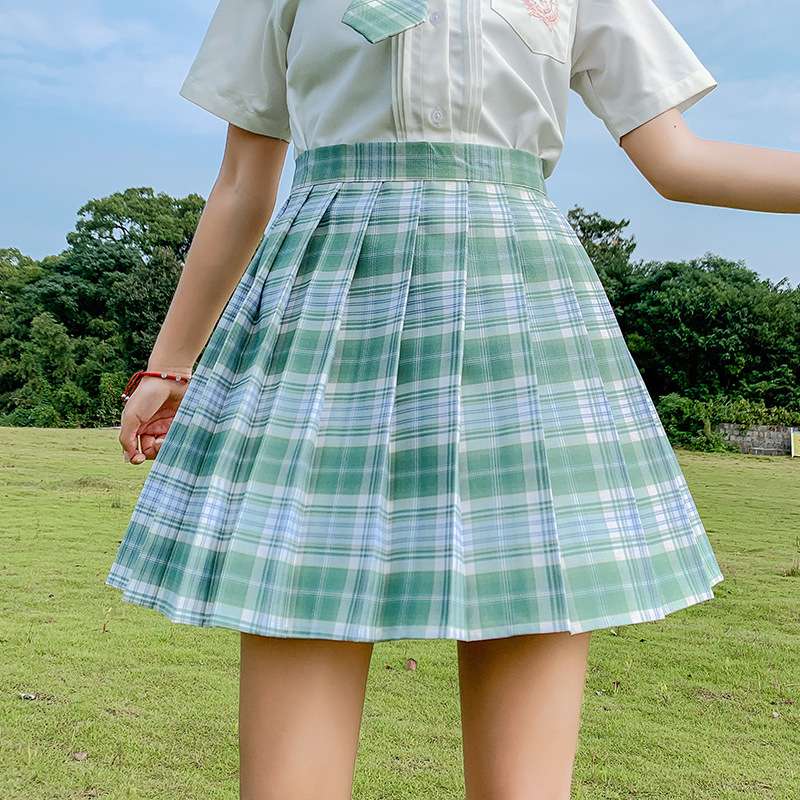 チェックスカート プリーツ チェック制服スカート